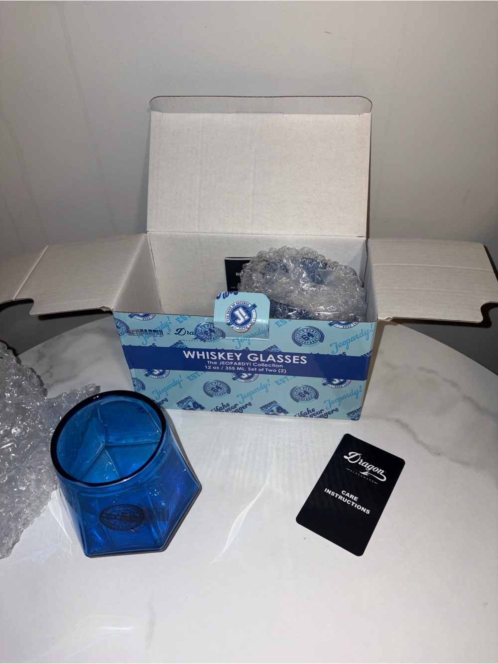 Blue Whiskey Glass - Set of Two